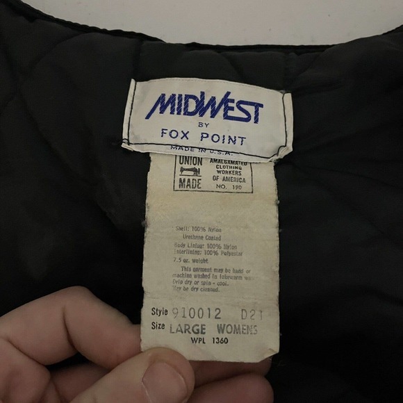 Vintage Midwest Fox Point Bib Snow Pants Overalls Womens L Solid Black - Picture 3 of 5